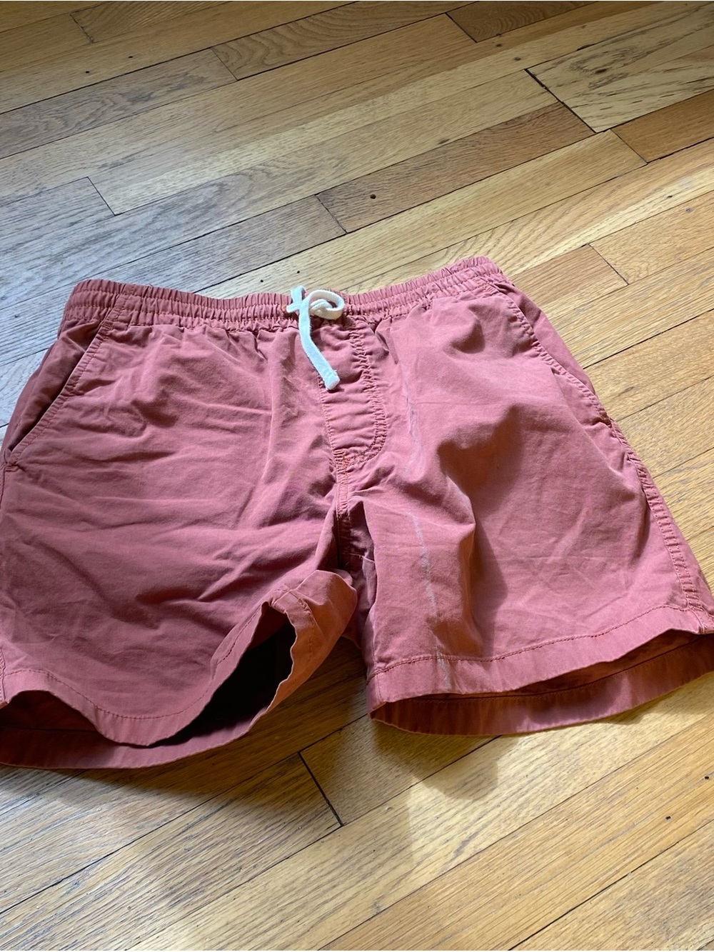 J. Crew Men's Flat Front Dock Drawstring Shorts - Salmon